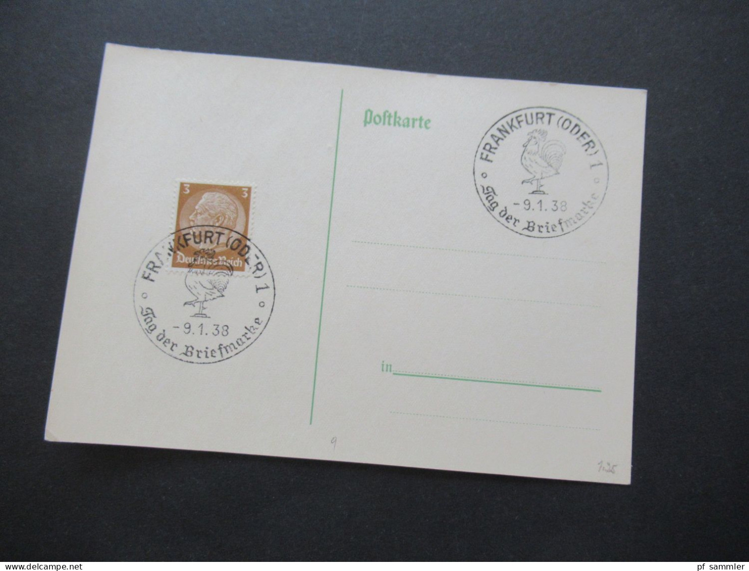 3.Reich 1937 / 1938 blanko PK mit Hindenburg Frankatur insgesamt 50 Stück verschiedene Sonderstempel! Propaganda Stempel