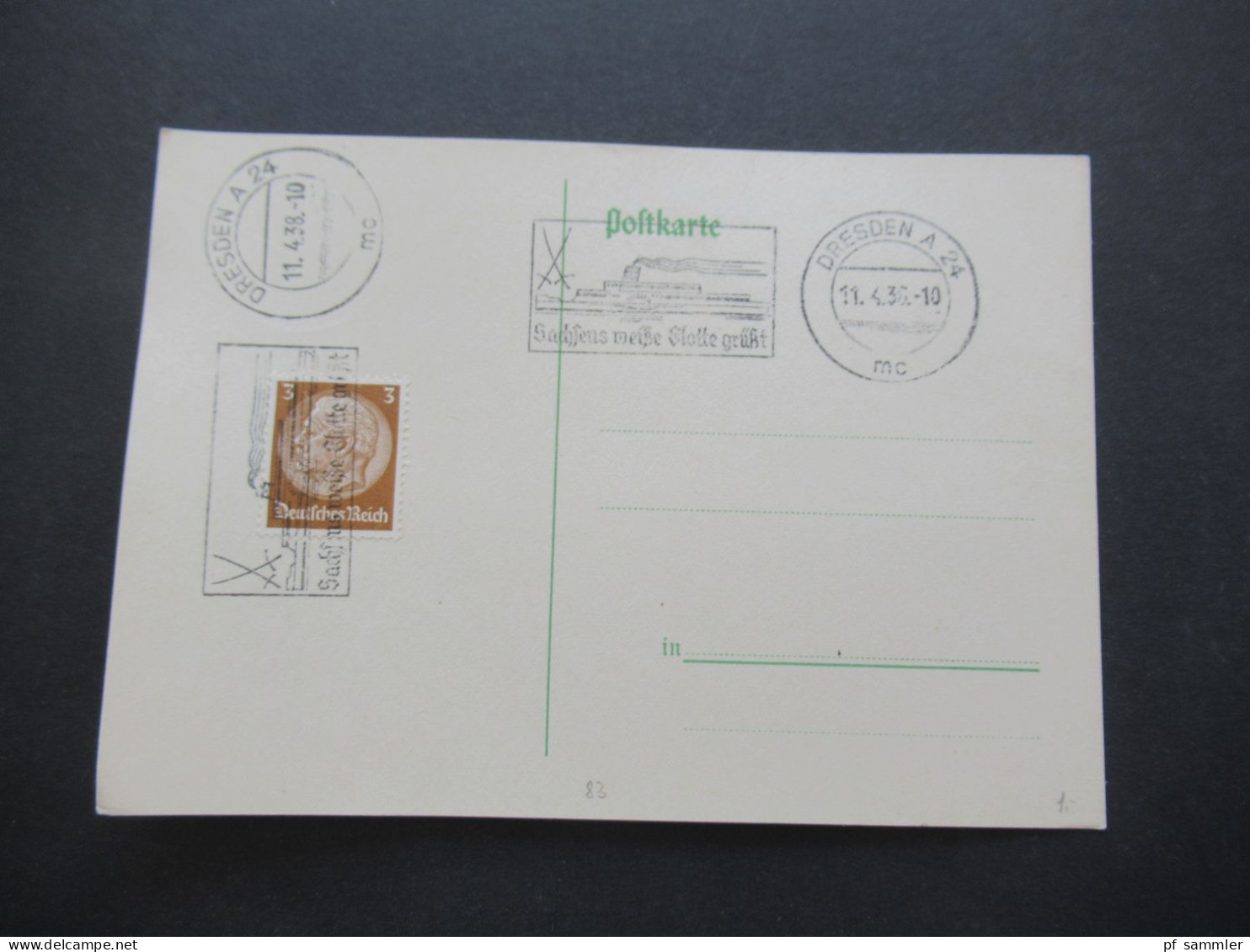 3.Reich 1937 / 1938 blanko PK mit Hindenburg Frankatur insgesamt 50 Stück verschiedene Sonderstempel! Propaganda Stempel