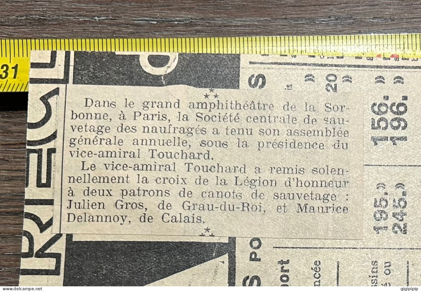 1930 GHI19 GROUPE SAUVETEURS DECORÉS A LA SORBONNE Vice-amiral Touchard Julien Gros Maurice Delannoy Légion D’honneur - Collections