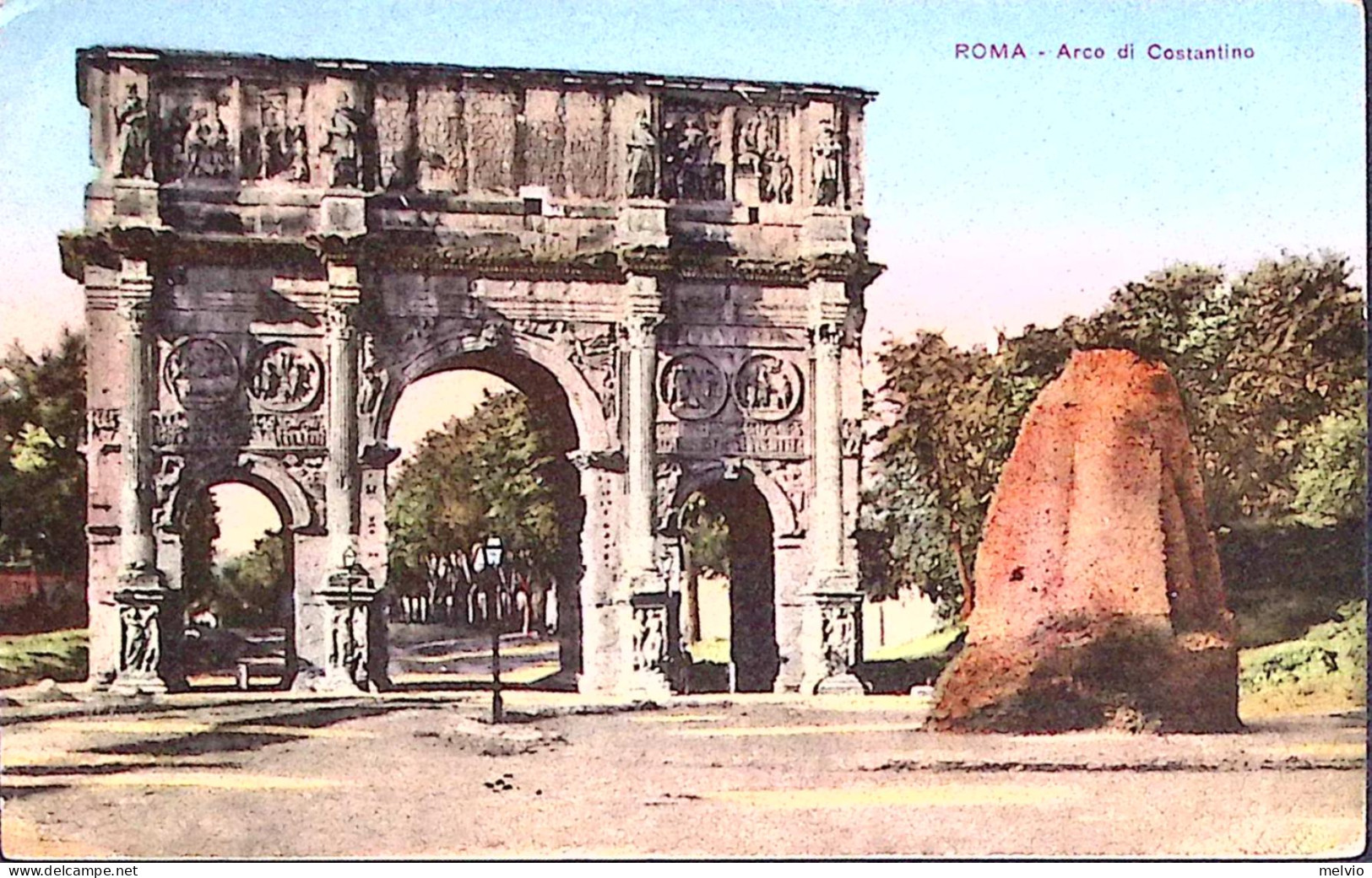 1917circa-MILITAIRE FRANCAISE EN ITALIE Tondo Su Cartolina (Roma) Non Affrancata - 1877-1920: Semi-Moderne