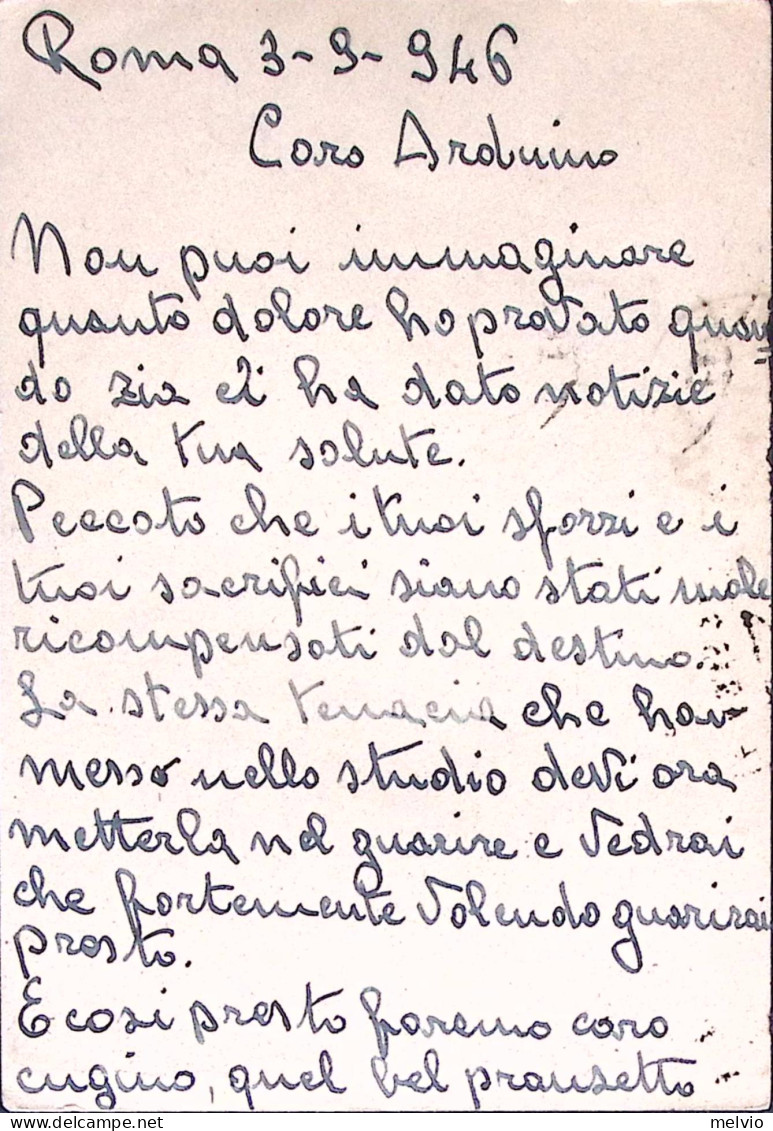 1945-Cartolina Postale C.60 Con Francobolli Aggiunti Democratica Coppia Lire 1,2 - Poststempel