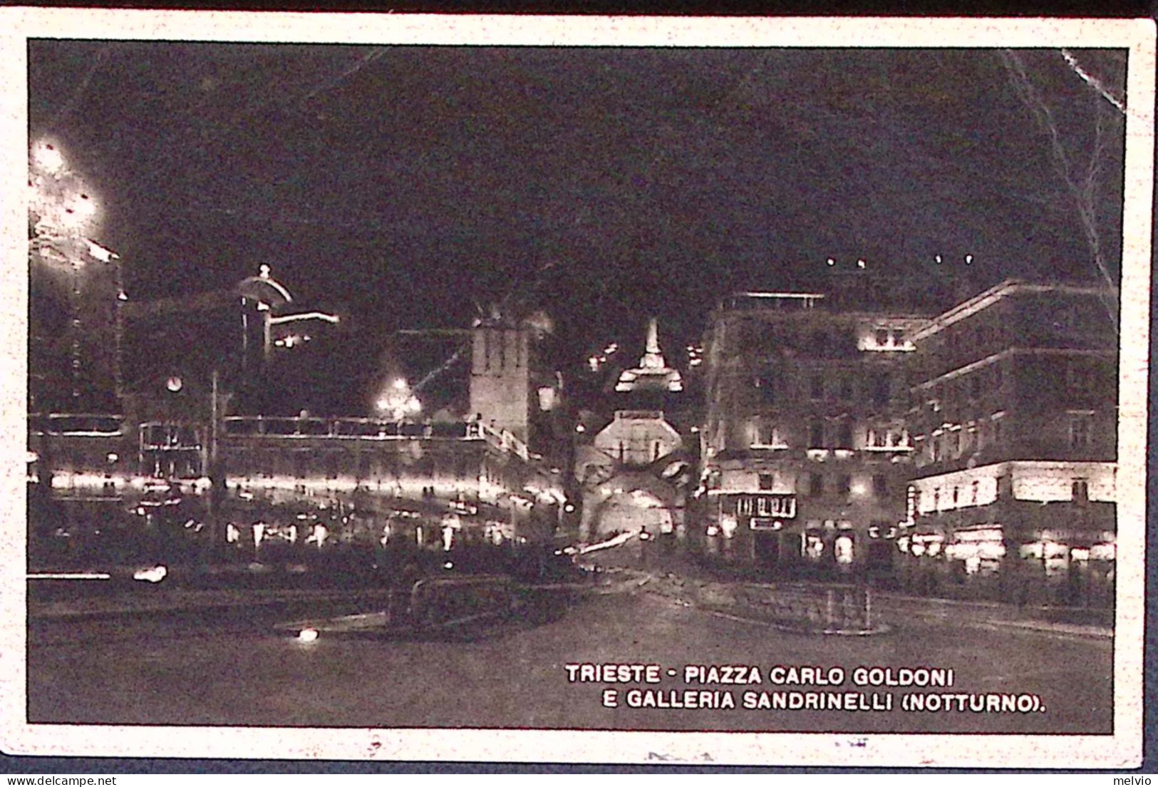 1946-TRIESTE Piazza Carlo Goldoni Viaggiata, Affrancata Imperiale Sovrastampato  - Trieste