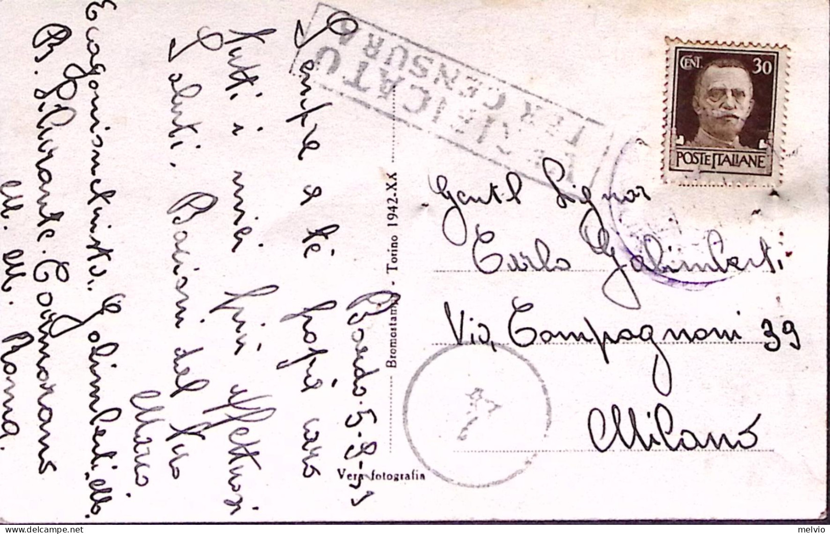 1943-REGIA CORVETTA CORMORANO C.2 (5.9) Su Cartolina Illustrata, Fori Spillo - War 1939-45