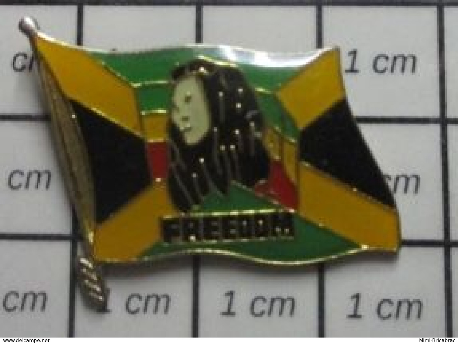 711e Pin's Pins / Beau Et Rare / MUSIQUE / FREEDOM DRAPEAU JAMAIQUE BOB MARLEY REGGAE - Musik