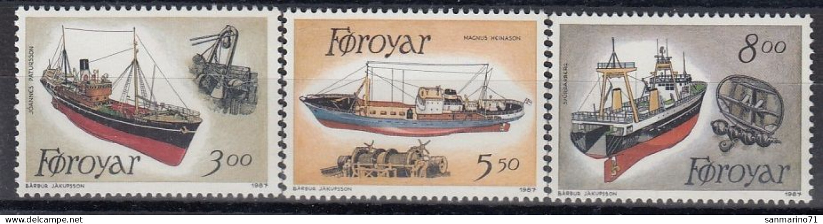 FAROE ISLANDS 151-153,unused (**) Ships - Färöer Inseln