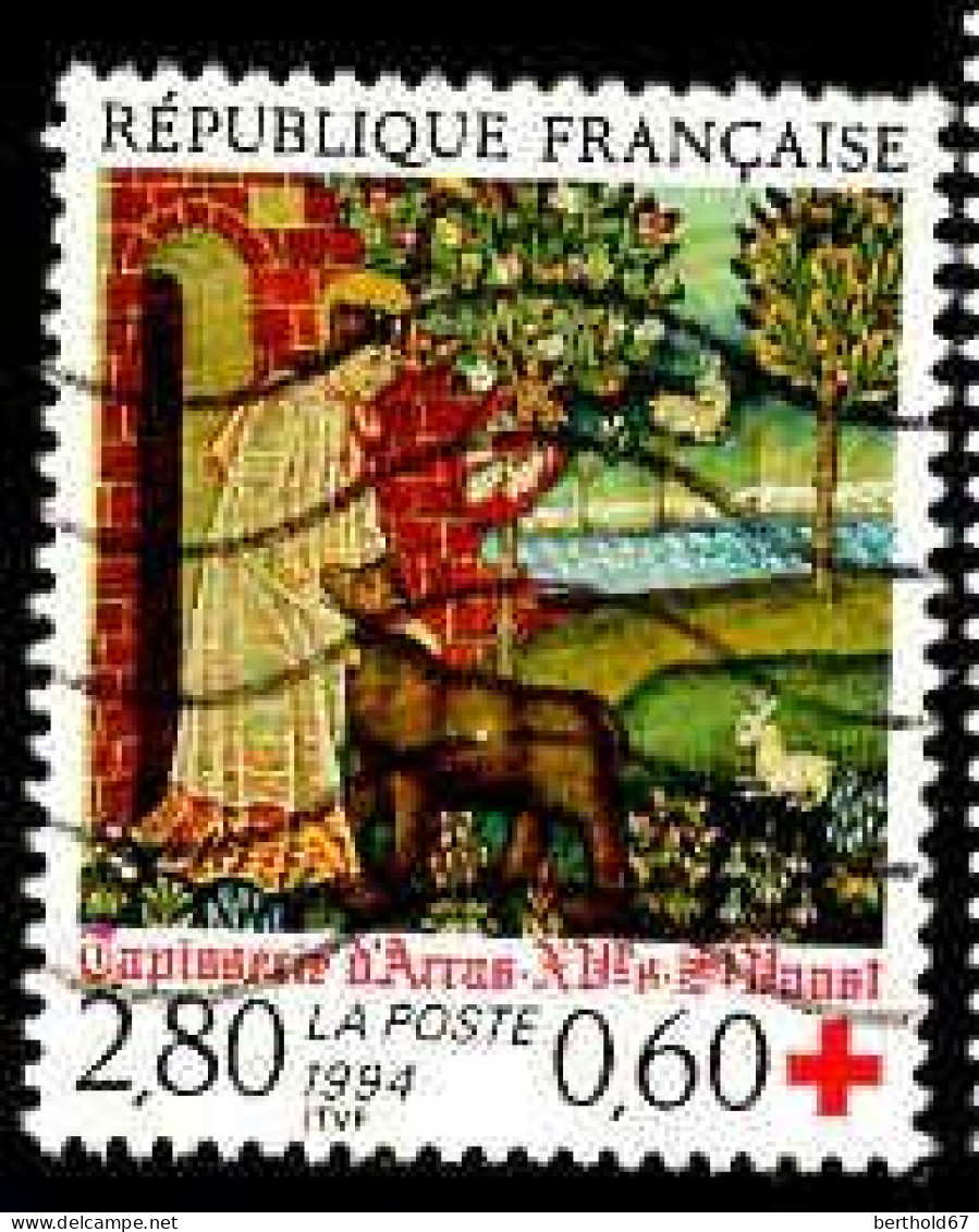 France Poste Obl Yv:2915 Mi:3060A Tapisserie D'Arras XVe Siècle St Vaast (Lign.Ondulées) - Gebruikt