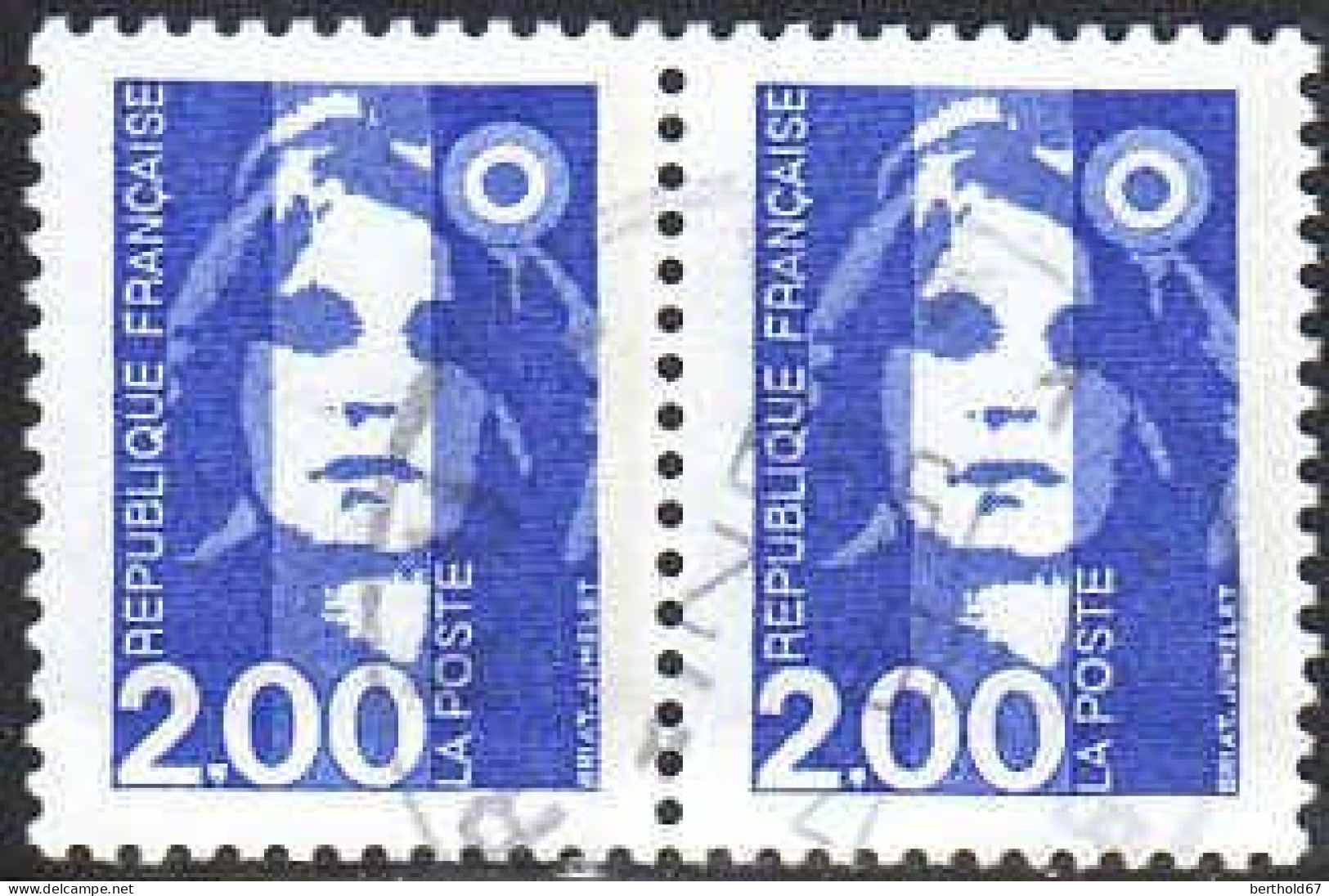 France Poste Obl Yv:2906 Mi:3037 Marianne De Briat-Jumelet Paire (Beau Cachet Rond) - Used Stamps