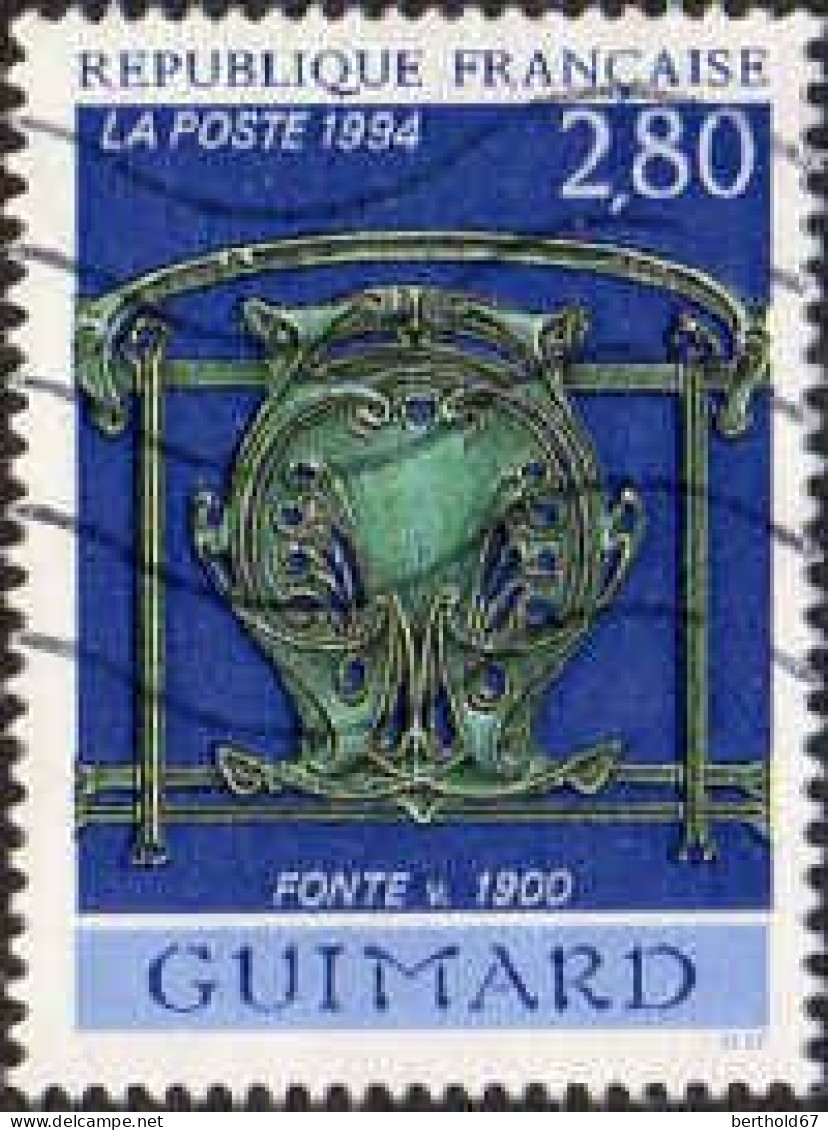 France Poste Obl Yv:2855 Mi:3001 Guimard Fonte (Lign.Ondulées) - Used Stamps