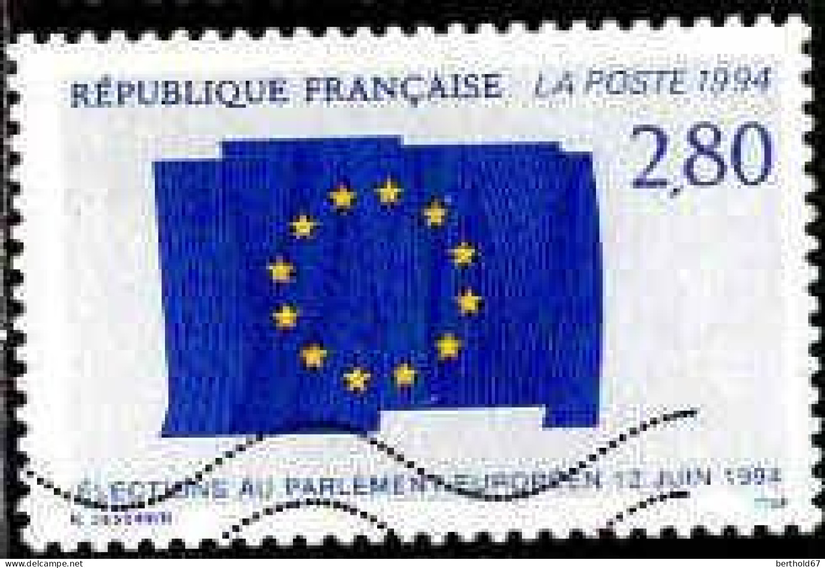 France Poste Obl Yv:2860 Mi:3007 Elections Au Parlement Européen (Lign.Ondulées) - Used Stamps