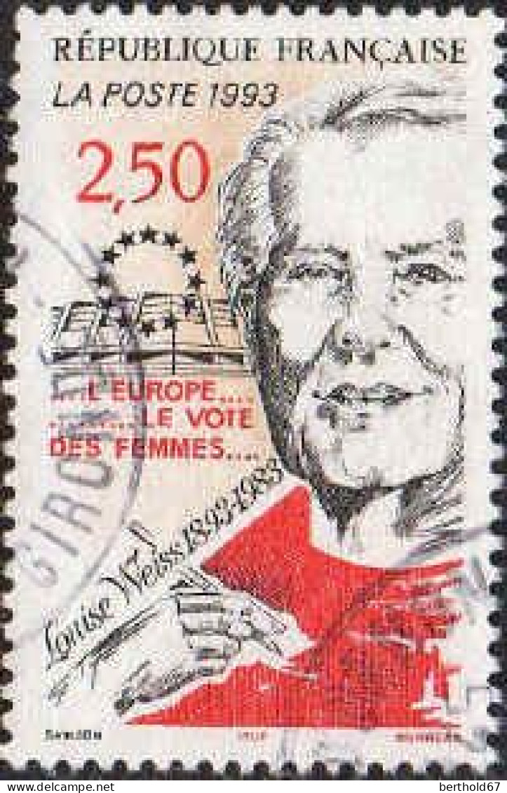 France Poste Obl Yv:2809 Mi:2956 Louise Weiss (Beau Cachet Rond) - Used Stamps