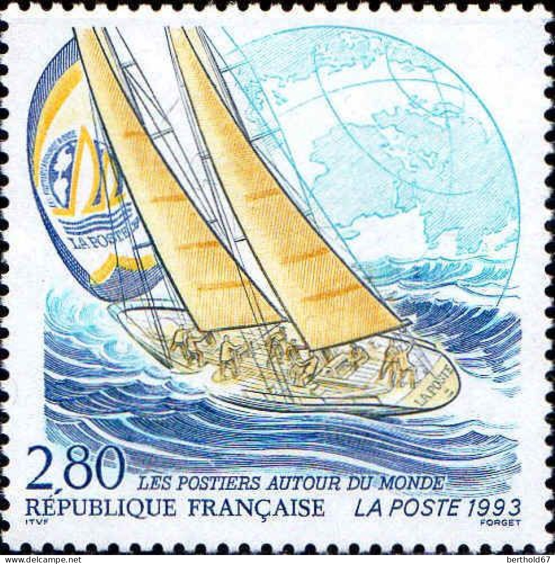 France Poste N** Yv:2831 Mi:2977 Les Postiers Autour Du Monde Voilier - Unused Stamps