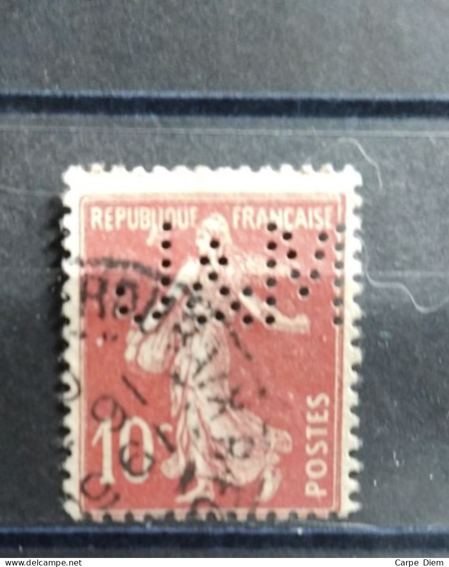 FRANCE J&M 39 TIMBRE INDICE 5 SUR 138 PERFORE PERFORES PERFIN PERFINS PERFORATION PERCE LOCHUNG - Oblitérés