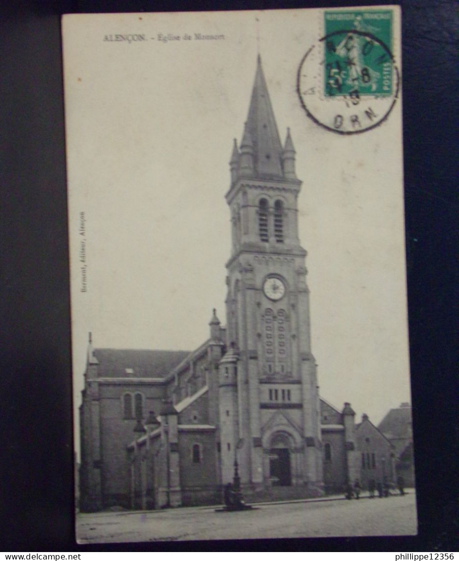 61420 . ALENCON . EGLISE DE MONSORT . EDIT. BERMENT . OBLITEREE 1910 - Alencon