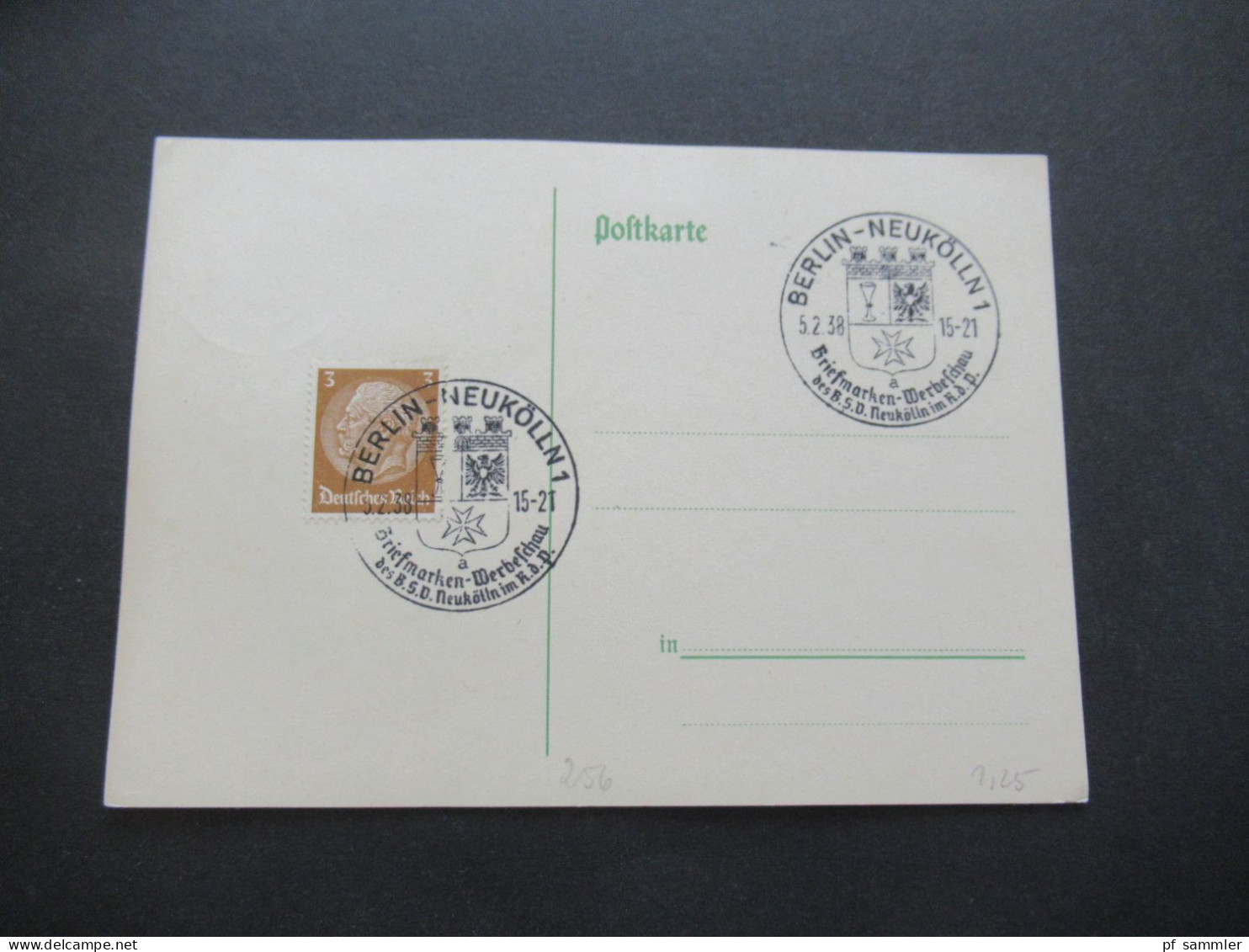 3.Reich 1937 / 1938 blanko PK mit Hindenburg Frankatur insgesamt 50 Stück verschiedene Sonderstempel! Propaganda Stempel