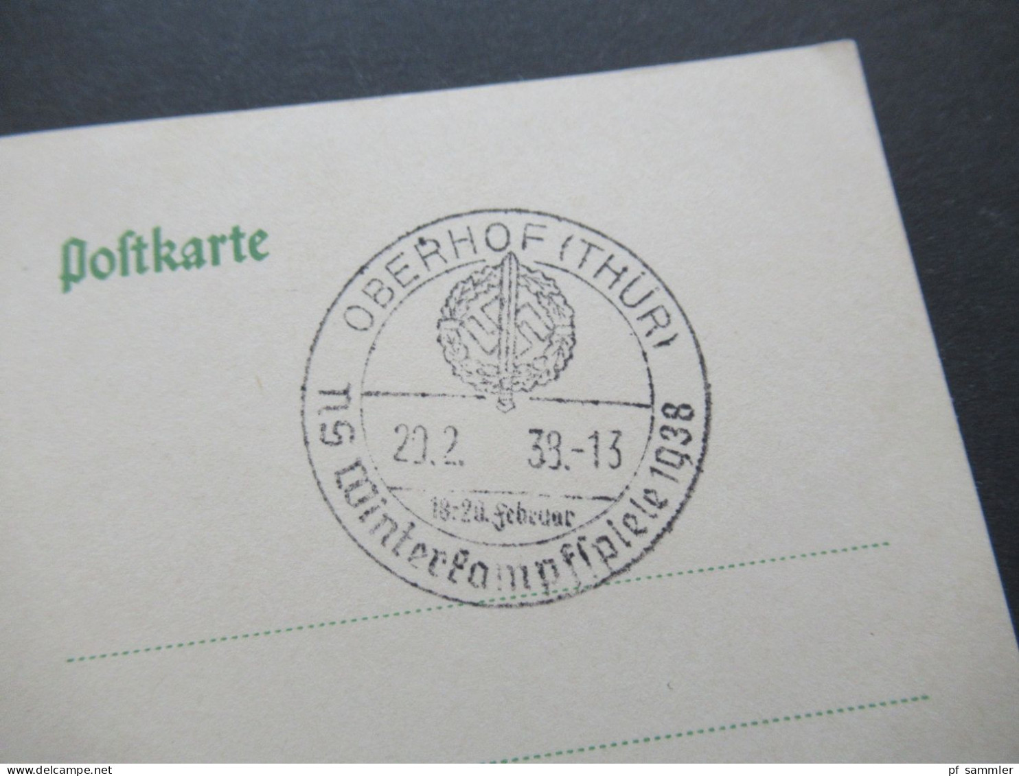 3.Reich 1937 / 1938 blanko PK mit Hindenburg Frankatur insgesamt 50 Stück verschiedene Sonderstempel! Propaganda Stempel