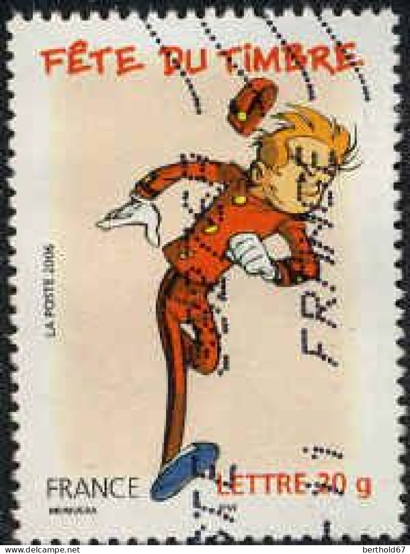 France Poste Obl Yv:3877 Mi:4043A Fête Du Timbre Spirou (Lign.Ondulées) - Oblitérés