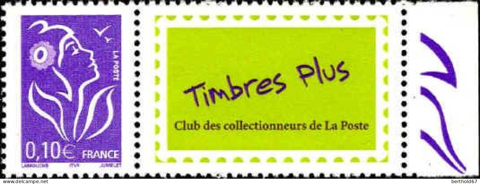 France Poste N** Yv:3916A Mi: Timbres Plus Bord De Feuille - Ungebraucht