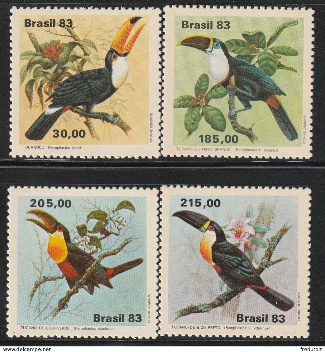 BRESIL - N°1600/3 ** (1983) Oiseaux  : Toucans - Neufs