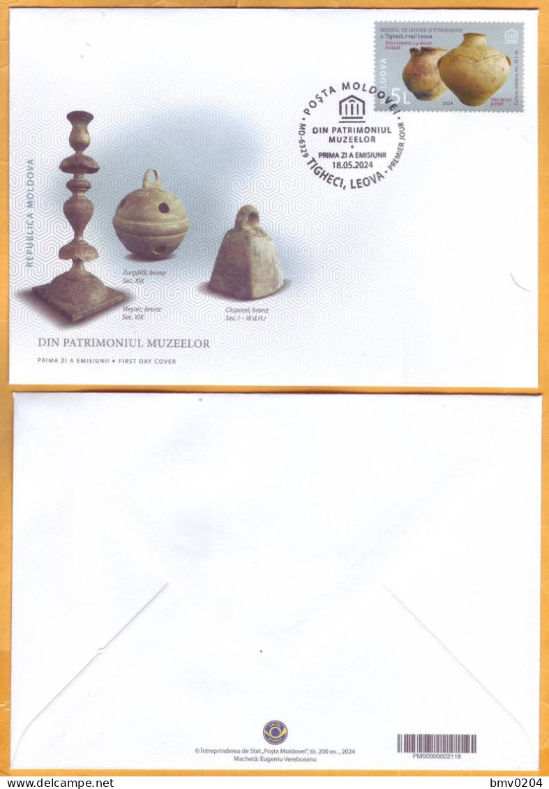 2024 Moldova  FDC „From The Museums’ Patrimony”  Clay And Ceramic Vessels. Usatov Culture. - Moldova
