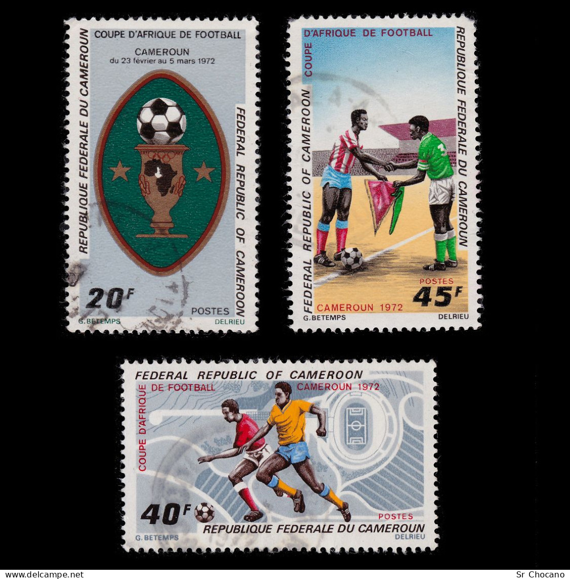 African Soccer Cup .1972 CAMEROUN . 1982.SCOTT 538-540 USED - Sonstige & Ohne Zuordnung
