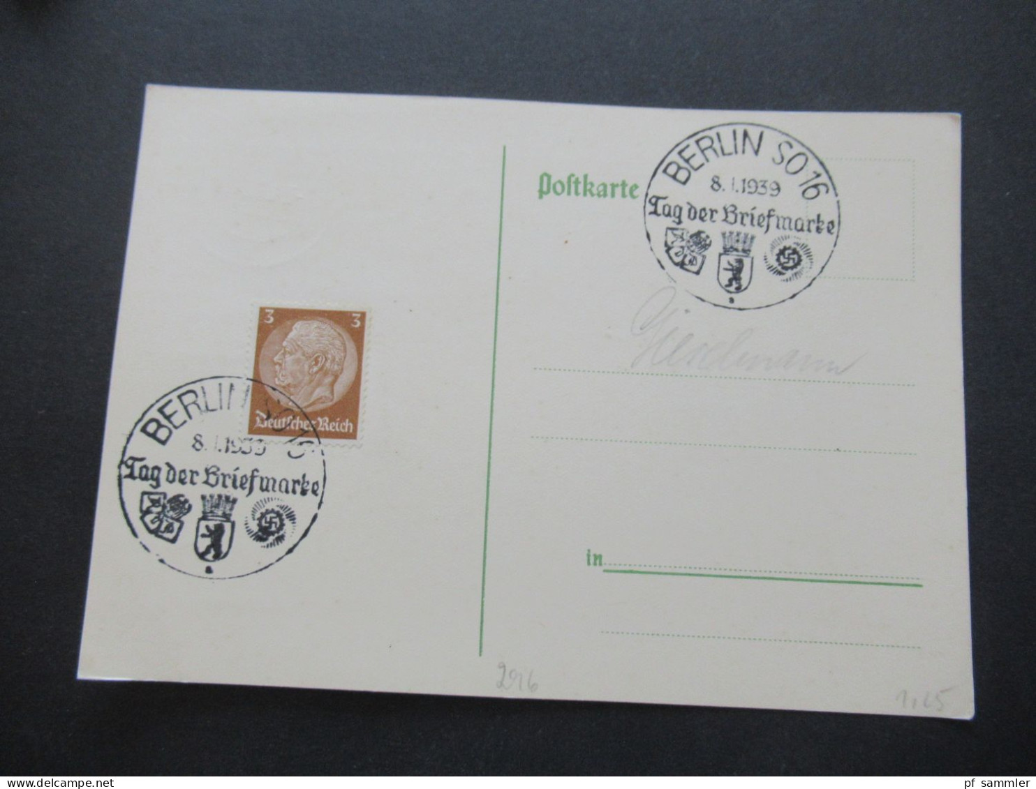 3.Reich 1937 / 1938 blanko PK mit Hindenburg Frankatur insgesamt 50 Stück verschiedene Sonderstempel! Propaganda Stempel