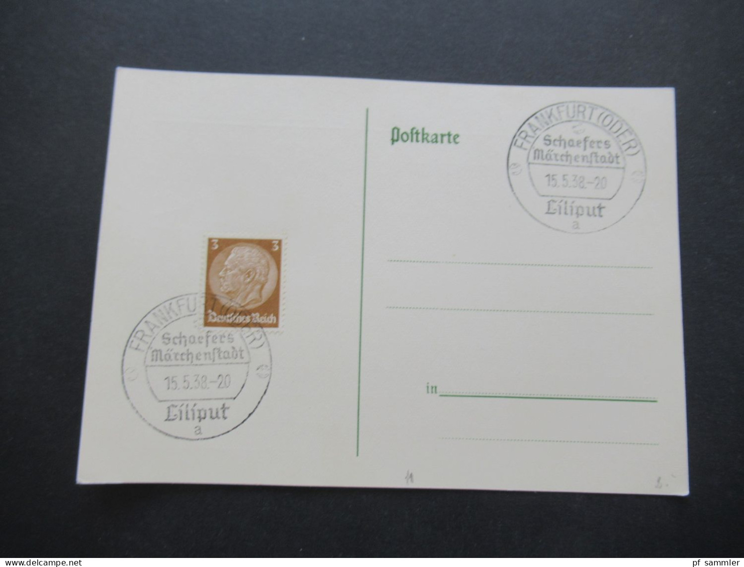 3.Reich 1937 / 1938 blanko PK mit Hindenburg Frankatur insgesamt 50 Stück verschiedene Sonderstempel! Propaganda Stempel