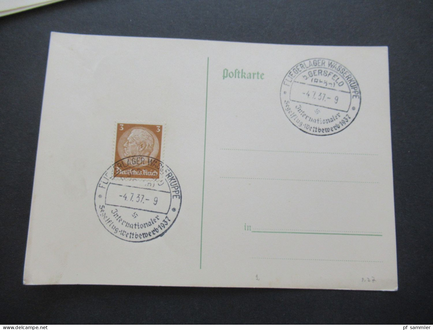 3.Reich 1937 / 1938 blanko PK mit Hindenburg Frankatur insgesamt 50 Stück verschiedene Sonderstempel! Propaganda Stempel