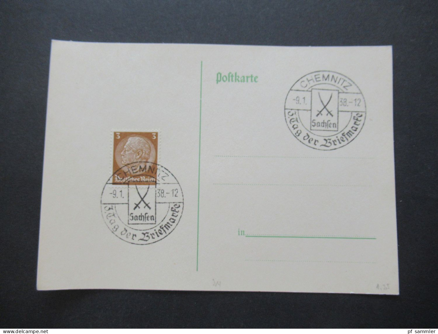 3.Reich 1937 / 1938 blanko PK mit Hindenburg Frankatur insgesamt 50 Stück verschiedene Sonderstempel! Propaganda Stempel