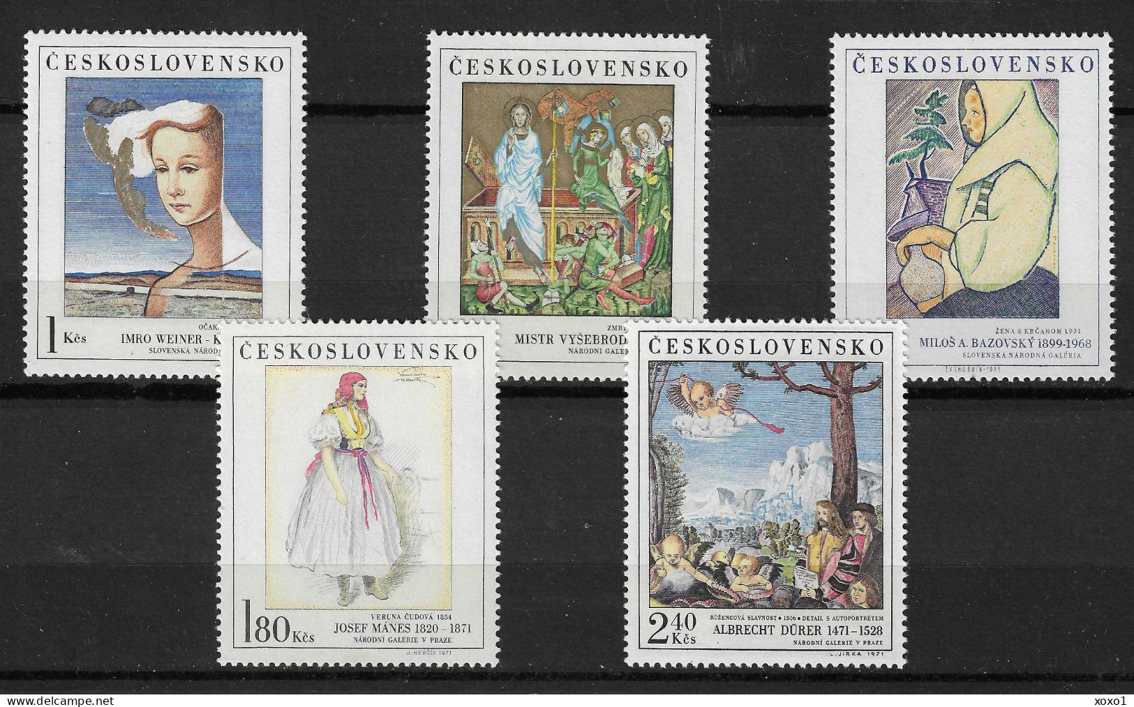 Czechoslovakia 1971 MiNr. 2032 - 2036 National Galleries (VI) Art, Painting, Albrecht Dürer 5v  MNH**  6.00 € - Unused Stamps