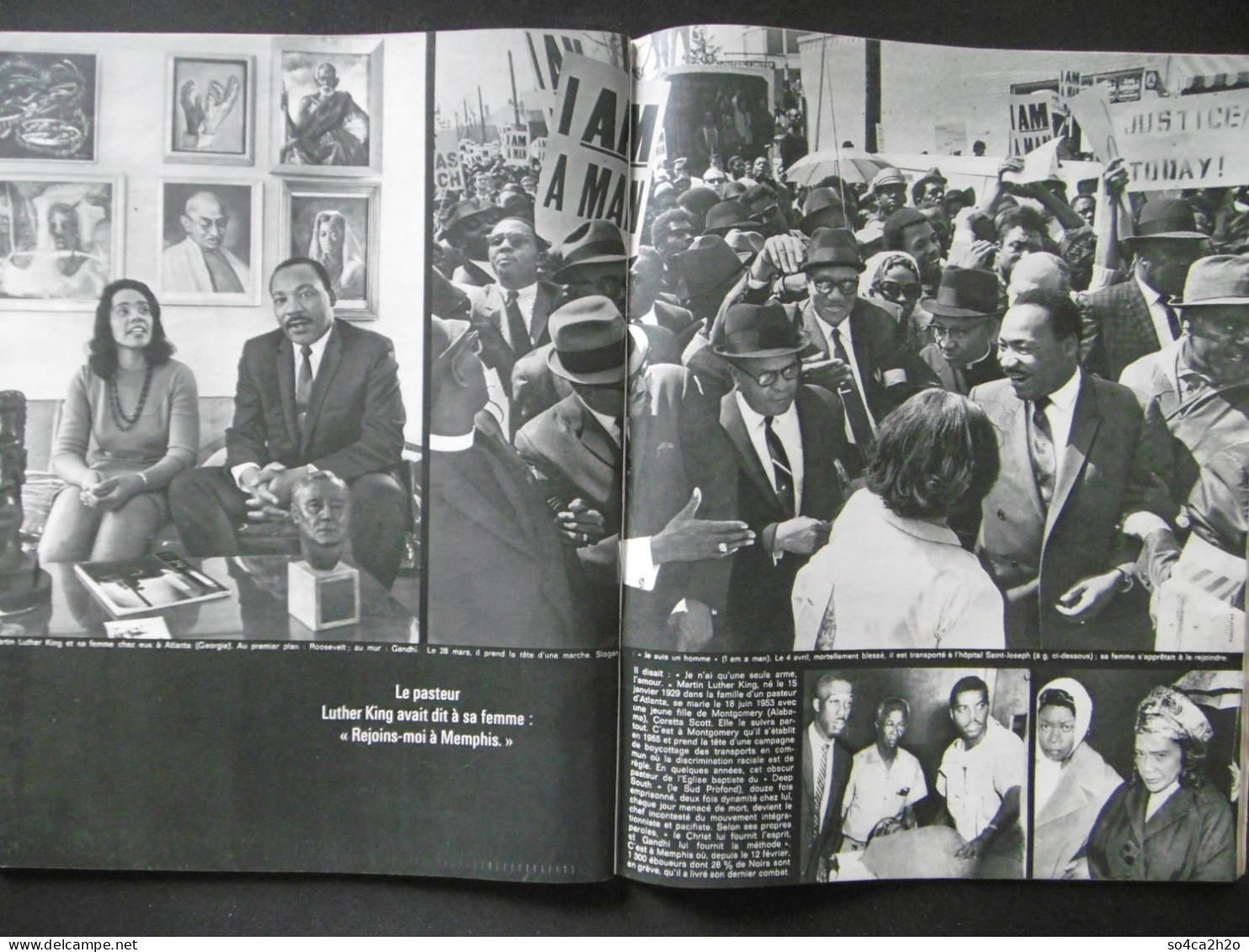 Paris Match N°992 13 Avril 1968 L'assassinat De Martin Luther King, Mort Comme Kennedy - Informations Générales