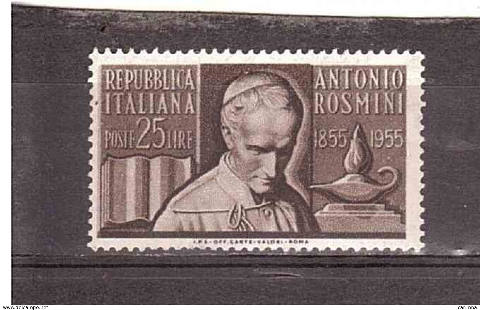 1955 L.25 ROSMINI - 1946-60: Mint/hinged