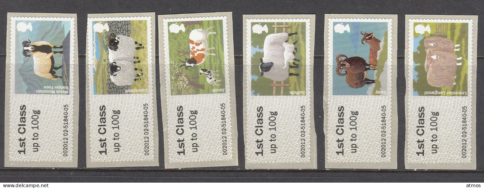 Great Britain MNH Michel Nr 27/32 From 2012 Post & Go - Franking Machines (EMA)