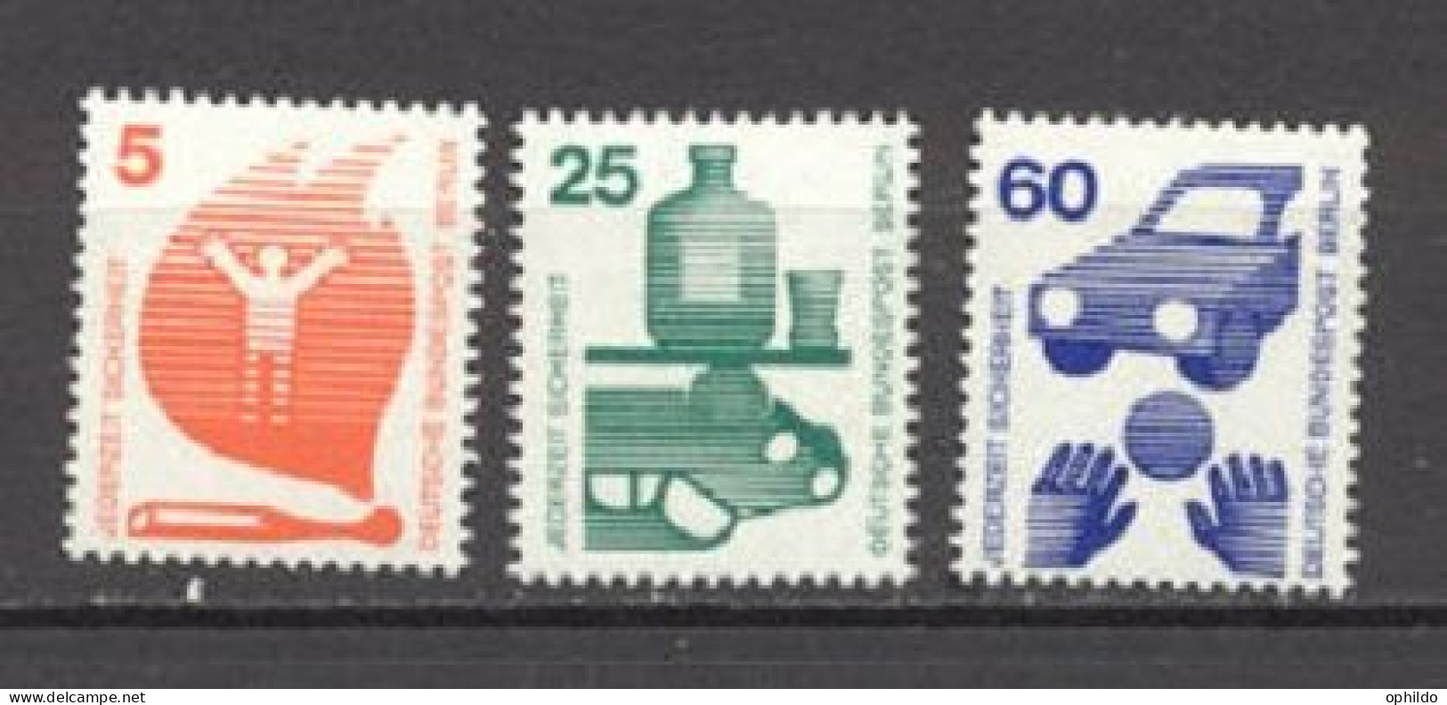 Berlin  378/380  * *  TB  Cote 3.75  Euro   - Unused Stamps