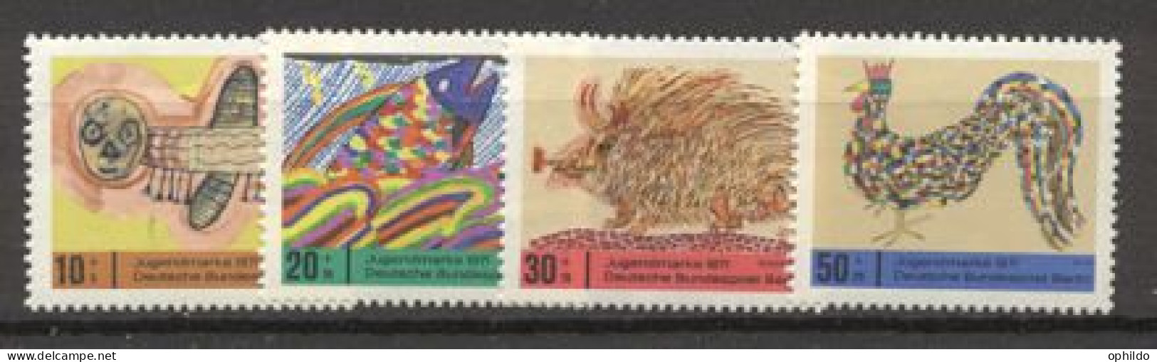 Berlin  356/359 * *  TB   Dessin D'enfant  - Unused Stamps