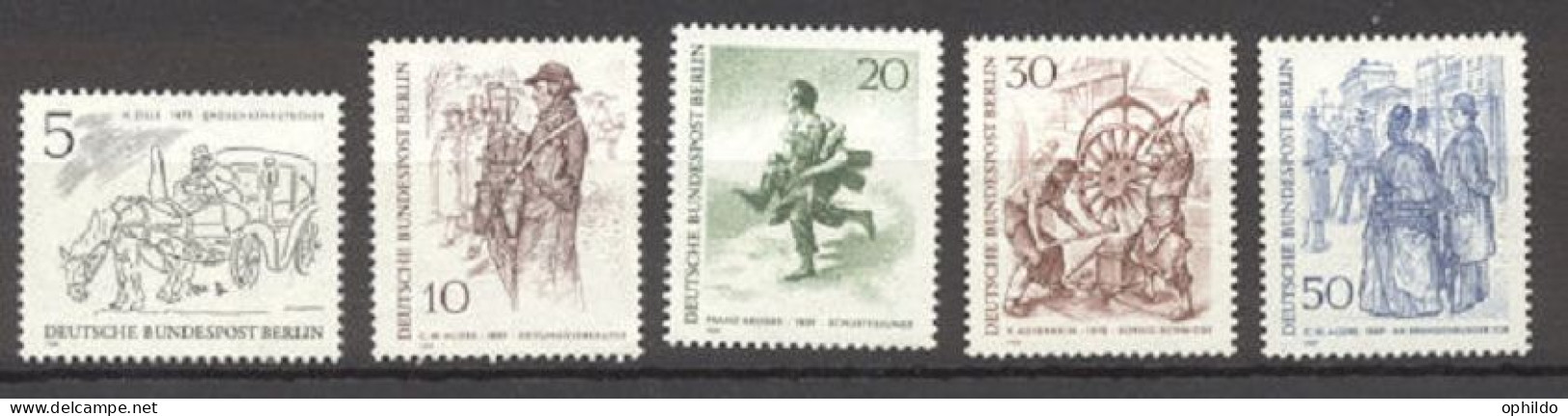 Berlin  305/309  * *  TB     - Unused Stamps