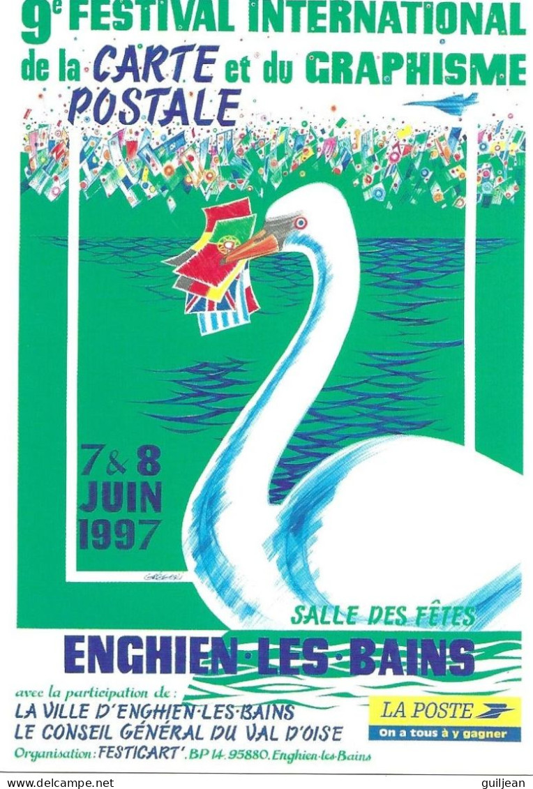 95 ENGHIEN LES BAINS - 9° FESTIVAL DE LA CARTE POSTALE 7-8 JUIN 1997 - CREATION ALEXANDRE - N° 97-1. - Enghien Les Bains