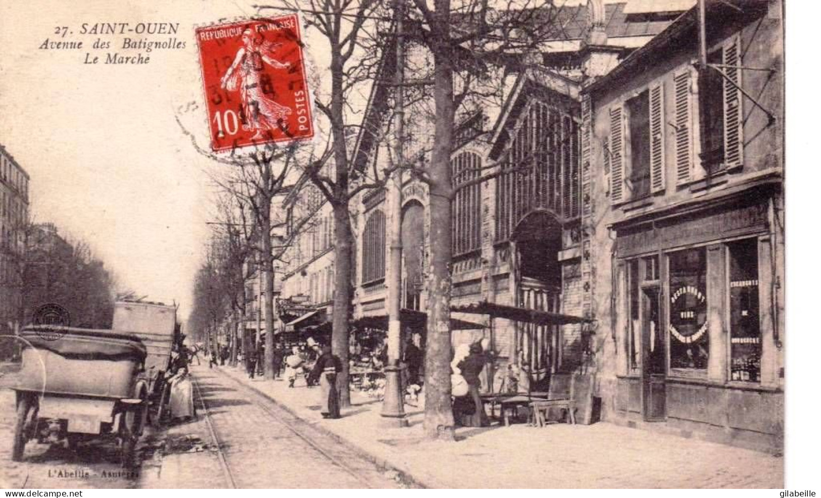 93 - Seine Saint Denis - SAINT OUEN -  Avenue De Batignolles - Le Marché - Saint Ouen