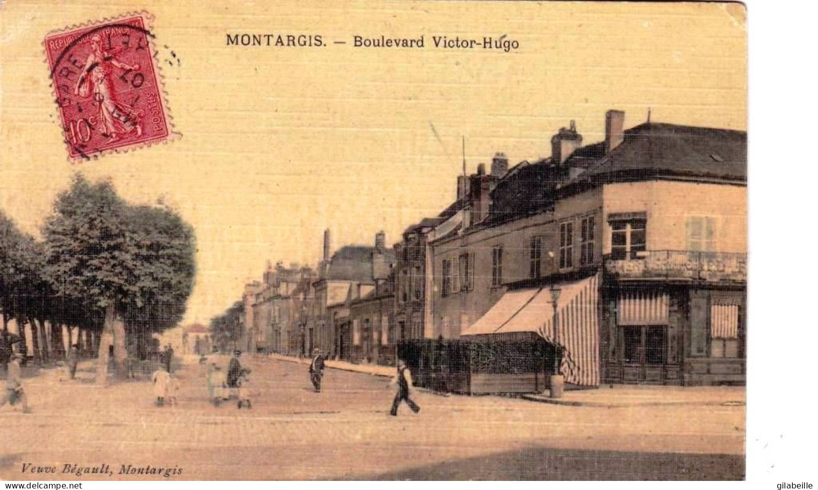 45 - Loiret -  MONTARGIS - Boulevard Victor Hugo - Carte Toilée - Montargis