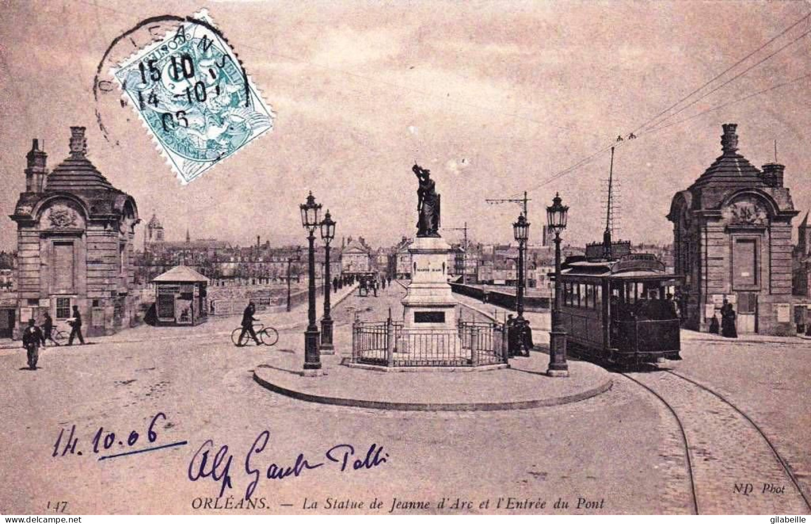 45 - Loiret -  ORLEANS - La Statue De Jeanne D Arc Et Entrée Du Pont - Orleans