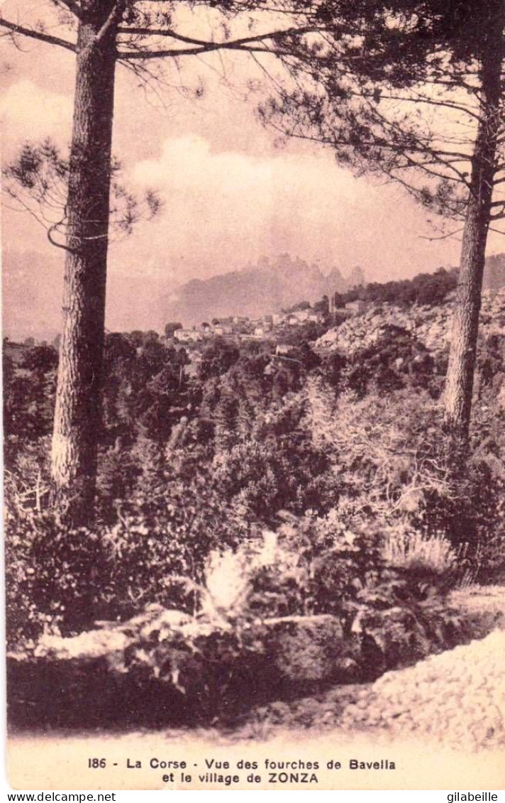 20 - Corse - Vue Des Fourches De Bevella Et Le Village De ZONZA - Autres & Non Classés