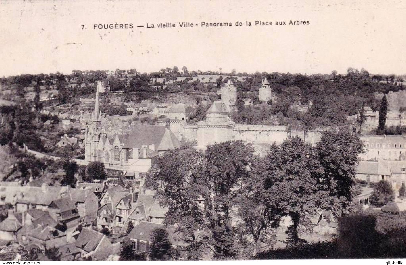 35 - Ille Et Vilaine - FOUGERES -  La Vieille Ville - Panorama De La Place Aux Arbres - Fougeres