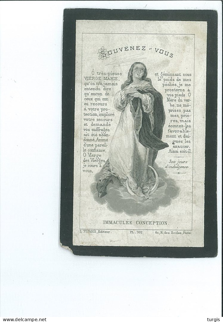 COLETA I DE CONINCK WED FRANCISCUS J GOOSSENS ° SINT-DENIJS-WESTREM 1815 1882 DRUK GENT VANDERPOORTEN - Images Religieuses