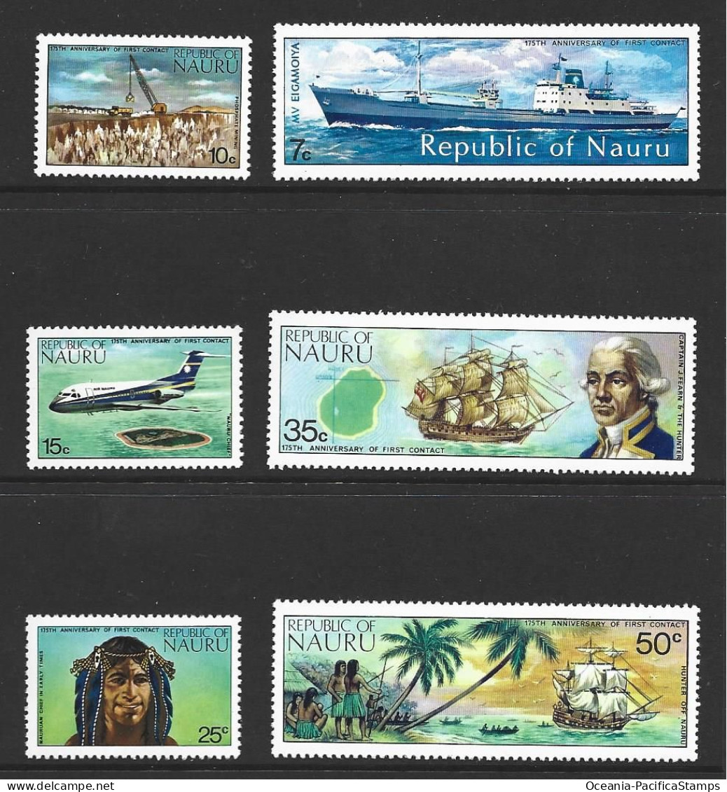 Nauru 1974 First Contact Set Of 6 MLH - Nauru