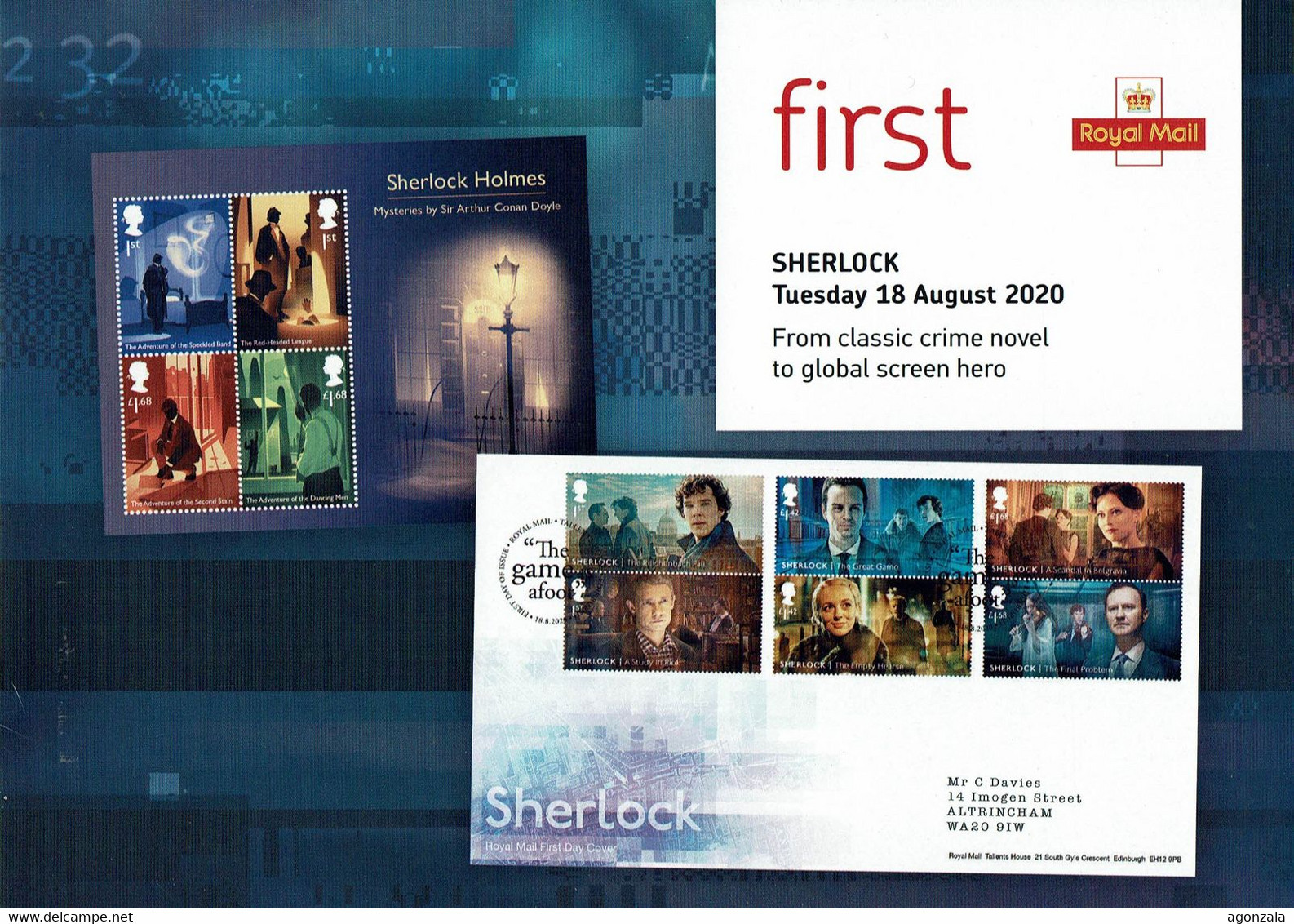 ROYAL MAIL COMMUNICATION STAMPS TIMBRES EMISSION 2020 TV SERIES SHERLOCK - Kino