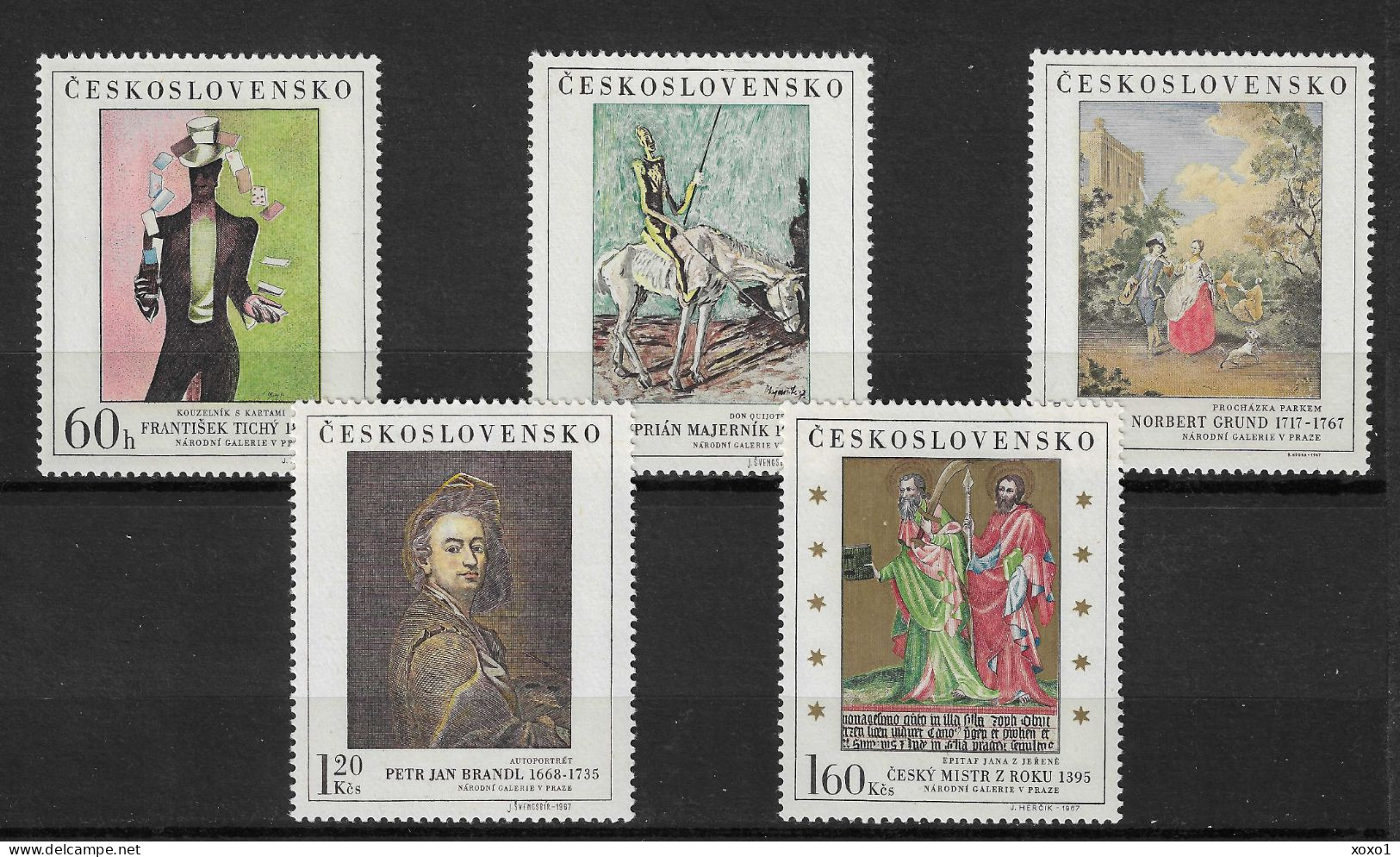 Czechoslovakia 1967 MiNr. 1748 - 1752 National Galleries (II) Art, Painting 5v  MNH**  6.00 € - Unused Stamps