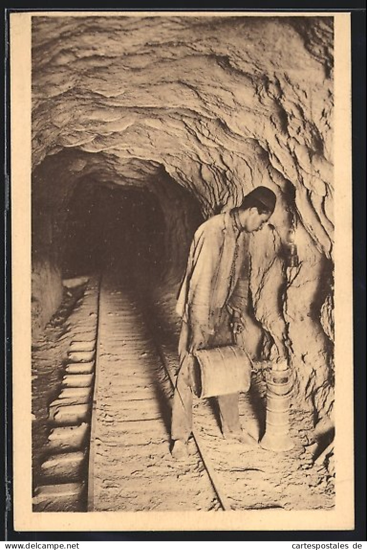 CPA Djebel-Kouif, Mine Du Djebel-Kouif, Cie Des Phosphates De Constantine 1928, Un Galerie De Mine..., Bergbau  - Alger