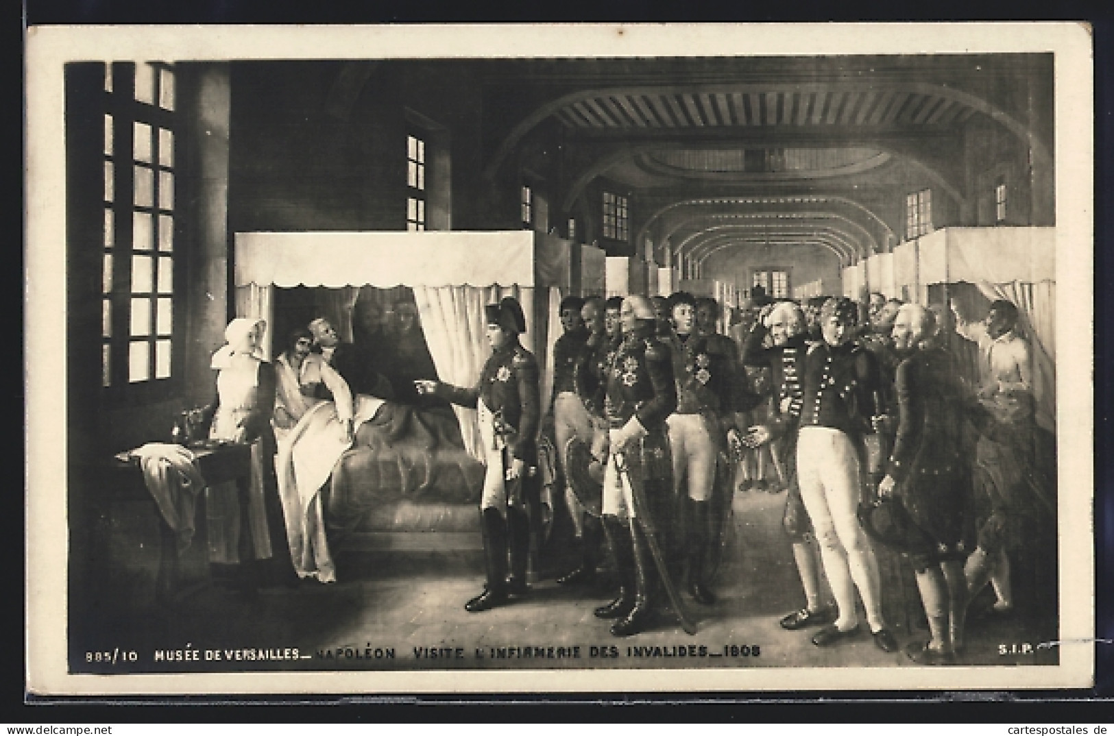 Künstler-AK Napoléon Visite L`Infirmerie Des Invalides 1808  - Personnages Historiques