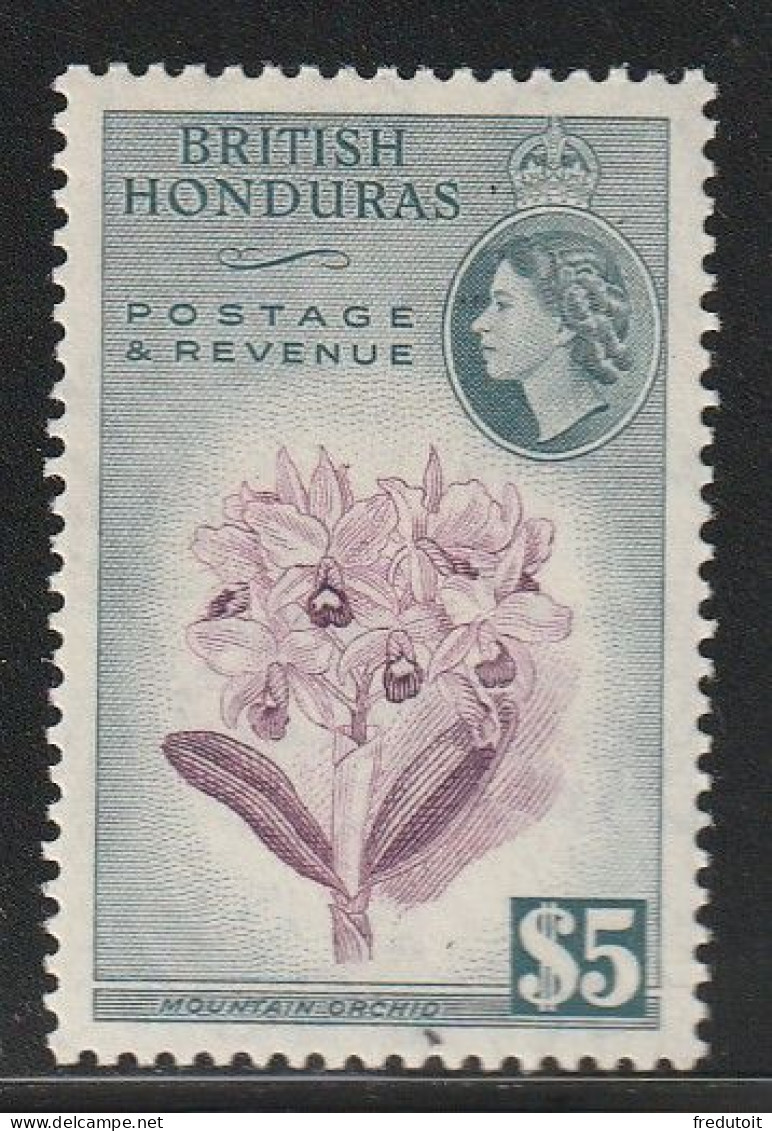 HONDURAS Britannique - N°158 ** (1953) Orchidées - Britisch-Honduras (...-1970)