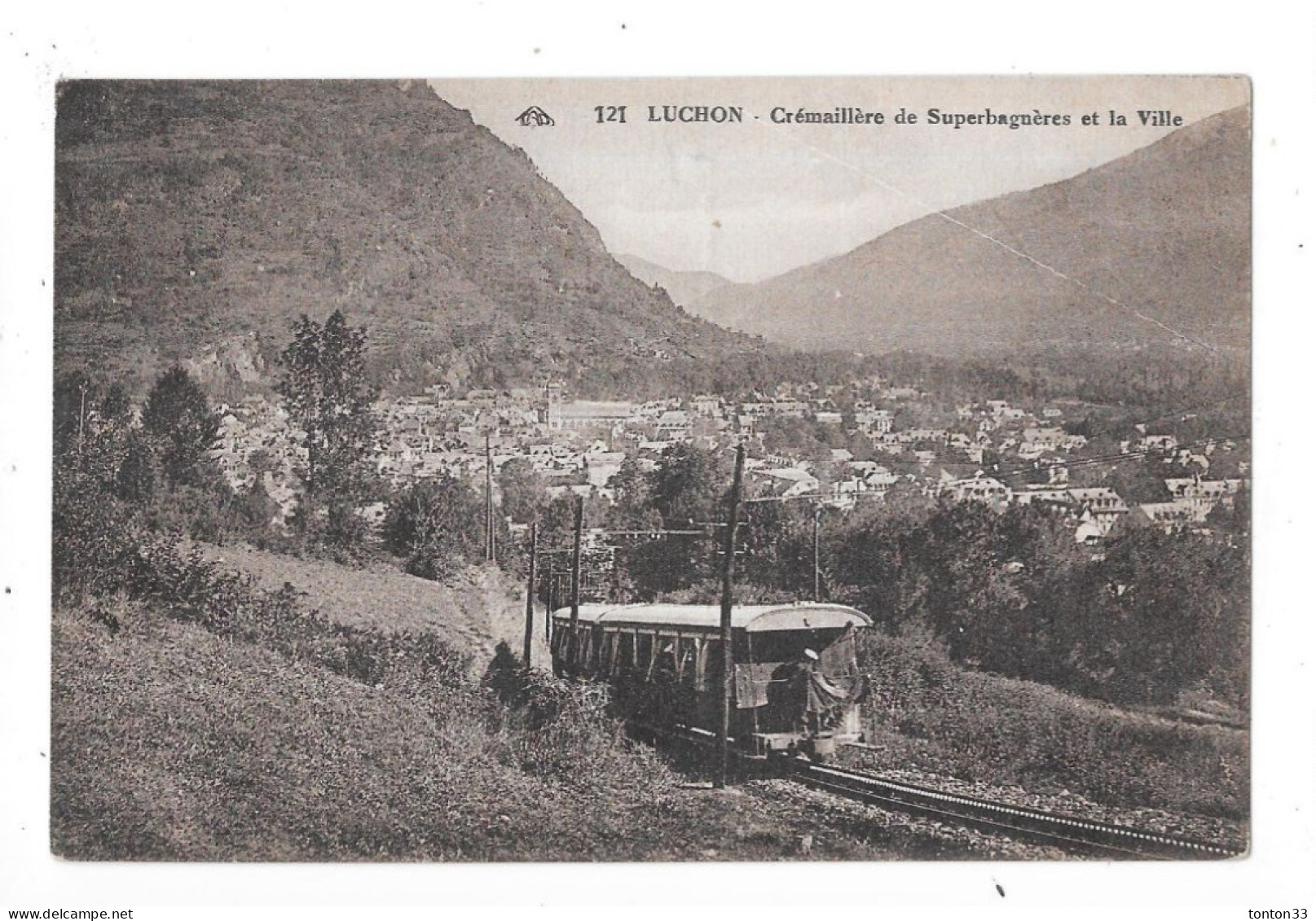 LUCHON  - 31 -    Crémaillère De SUPERBAGNERES Et La Ville - ENCH2011/GEO - - Luchon