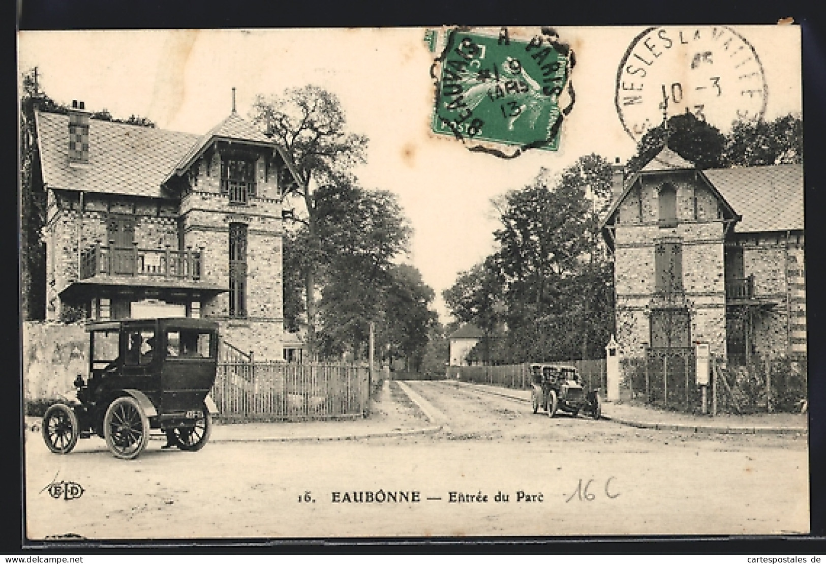 CPA Eaubonne, Entrée Du Parc  - Ermont-Eaubonne